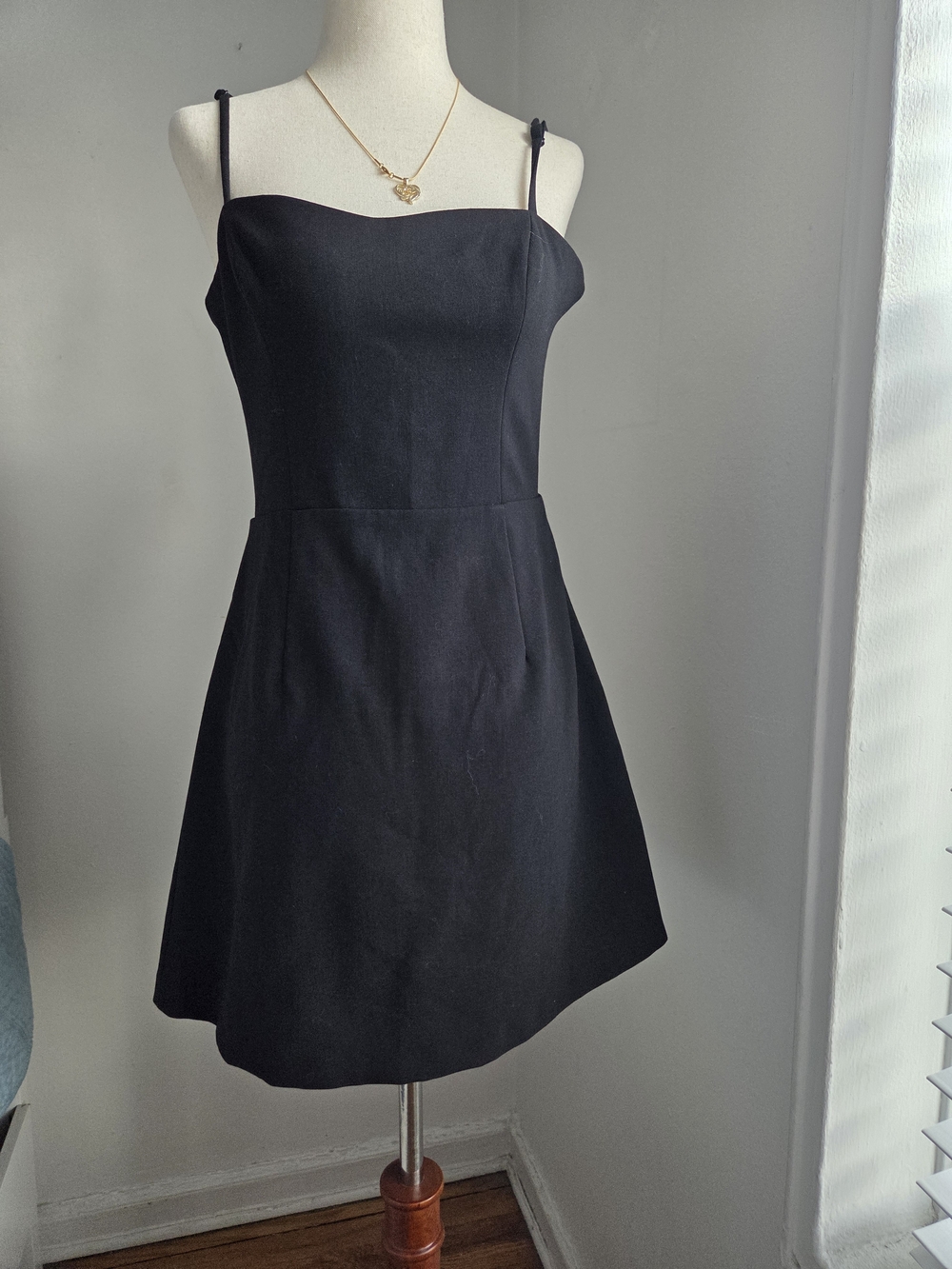 French Connection Black Spaghetti-Strap Mini Dress
